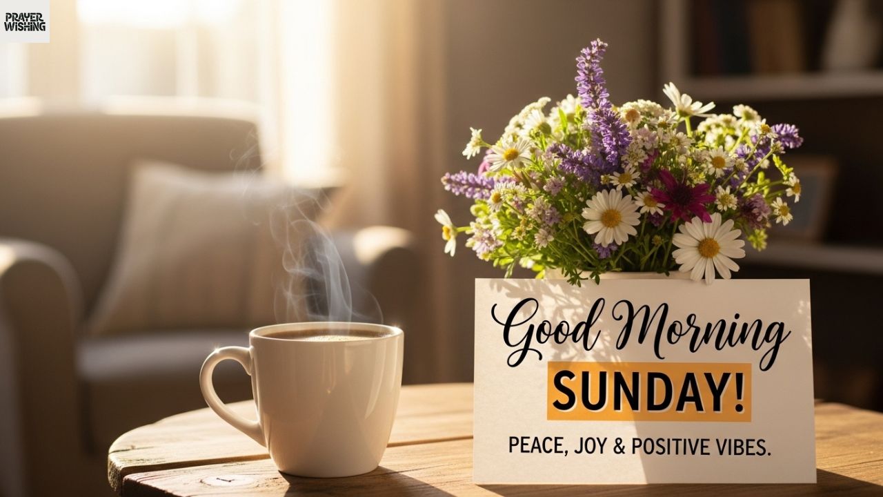 Good Morning Sunday Blessings Peace, Joy & Positive Vibes (2)